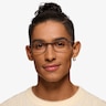 Oakley Socket 5.0 Satin Black & Blue MetalEyeglass Frames for Men from EyeBuyDirect