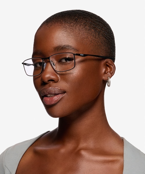 Oakley Socket 5.0 Satin Black MetalEyeglass Frames for Women from EyeBuyDirect