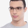 Oakley Socket 5.0 Satin Black & Gray MetalEyeglass Frames for Men from EyeBuyDirect