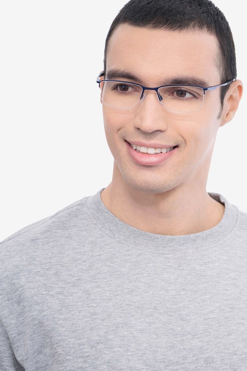 Oakley Socket 5.5 - Rectangle Matte Midnight Frame Glasses For Men