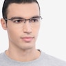 Oakley Socket 5.5 Polished Black MetalEyeglass Frames for Men from EyeBuyDirect