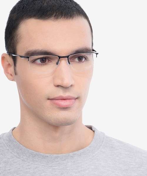 Oakley Socket 5.5 Polished Black MetalEyeglass Frames for Men from EyeBuyDirect