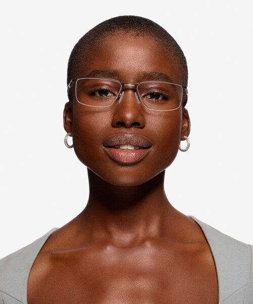 Oakley Socket 5.5 Satin Pewter MetalEyeglass Frames for Women from EyeBuyDirect
