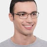 Oakley Fuller Satin Black MetalEyeglass Frames for Men from EyeBuyDirect