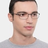 Oakley Fuller Matte Midnight MetalEyeglass Frames for Men from EyeBuyDirect