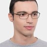 Oakley Fuller Pewter MetalEyeglass Frames for Men from EyeBuyDirect
