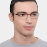 Oakley Fuller Polished Black MetalEyeglass Frames for Men from EyeBuyDirect