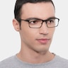 Oakley Base Plane Satin Black MetalEyeglass Frames for Men from EyeBuyDirect
