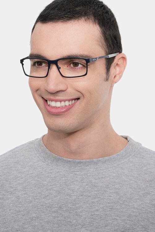 Oakley Base Plane Matte Midnight MétalMontures de lunettes de vue pour Hommes d'EyeBuyDirect