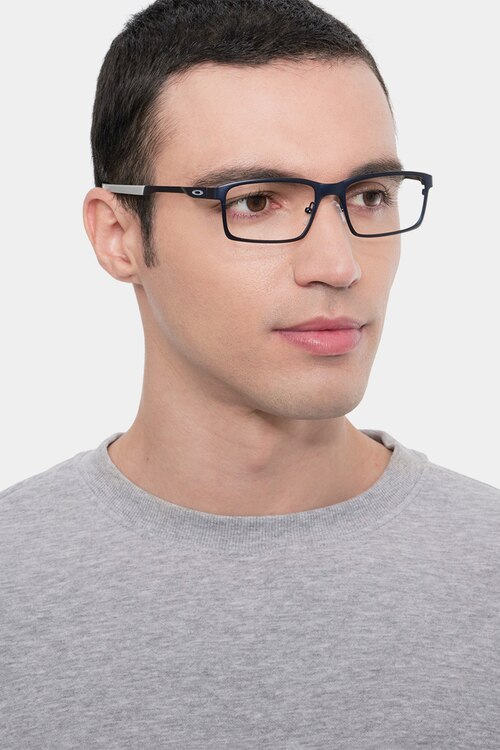 Oakley Base Plane Matte Midnight MetalEyeglass Frames for Men from EyeBuyDirect