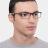 Oakley Base Plane Matte Midnight MetalEyeglass Frames for Men from EyeBuyDirect
