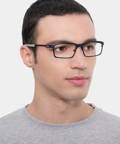 Oakley Base Plane Matte Midnight MetalEyeglass Frames for Men from EyeBuyDirect