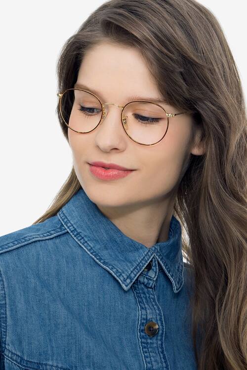 Tortoise & Gold Ray-Ban RB3447V -  Metal Eyeglasses