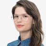 Ray-Ban RB6489 Aviator Silver MetalEyeglass Frames for Women from EyeBuyDirect