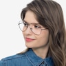 Ray-Ban RB6489 Aviator Black MetalEyeglass Frames for Women from EyeBuyDirect