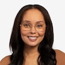 Ray-Ban Square Gold MetalEyeglass Frames for Women from EyeBuyDirect