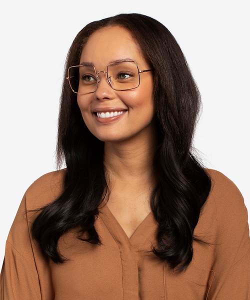 Ray-Ban Square - Square Bronze Frame Glasses For Women | Eyebuydirect