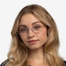 Ray-Ban RB3547V Oval Gunmetal MetalEyeglass Frames for Women from EyeBuyDirect