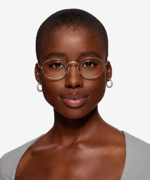 Ray-Ban RB3547V Oval Gold MetalEyeglass Frames for Women from EyeBuyDirect