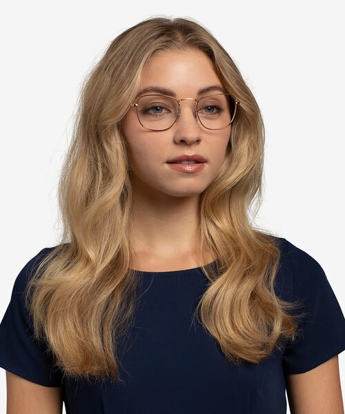 Ray-Ban RB3857V Gold MetalEyeglass Frames for Women from EyeBuyDirect