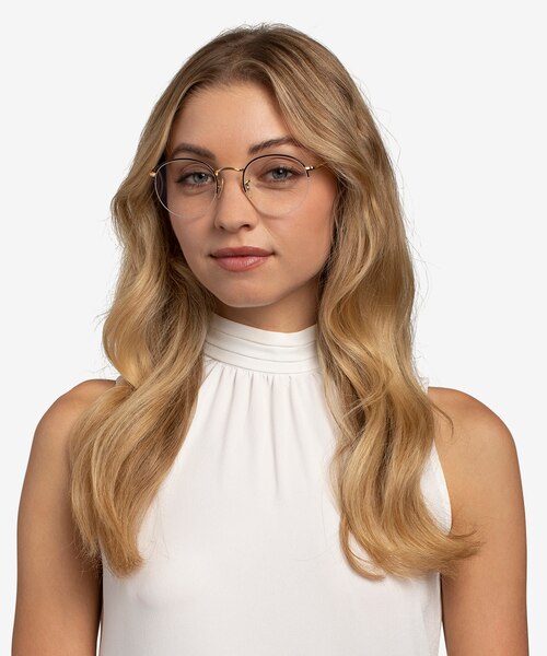 Ray-Ban RB3947V Round Black Gold MetalEyeglass Frames for Women from EyeBuyDirect