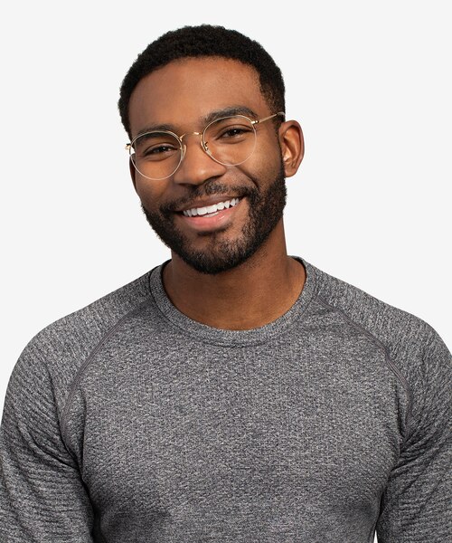 Ray-Ban RB3947V Round Gold MetalEyeglass Frames for Men from EyeBuyDirect