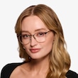 Ray-Ban RB6375 Black Gold MetalEyeglass Frames for Women from EyeBuyDirect