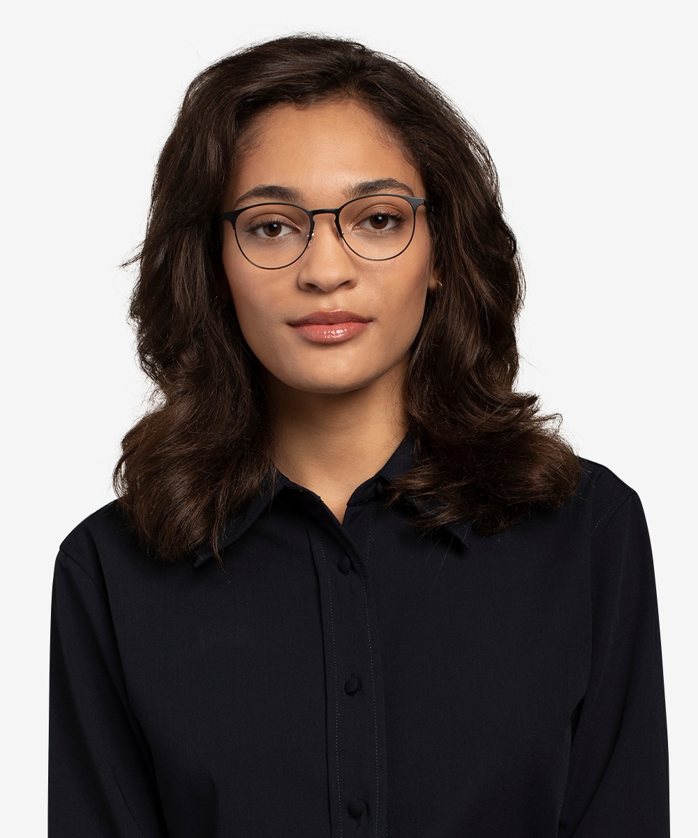 Ray-Ban RB6375 - Round Black Frame Eyeglasses | Eyebuydirect