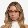 Ray-Ban RB6422 Bordeaux Gold MetalEyeglass Frames for Women from EyeBuyDirect