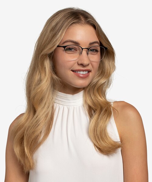Ray-Ban RB6422 Black Silver MetalEyeglass Frames for Women from EyeBuyDirect