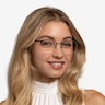 Ray-Ban RB6422 Black Silver MetalEyeglass Frames for Women from EyeBuyDirect
