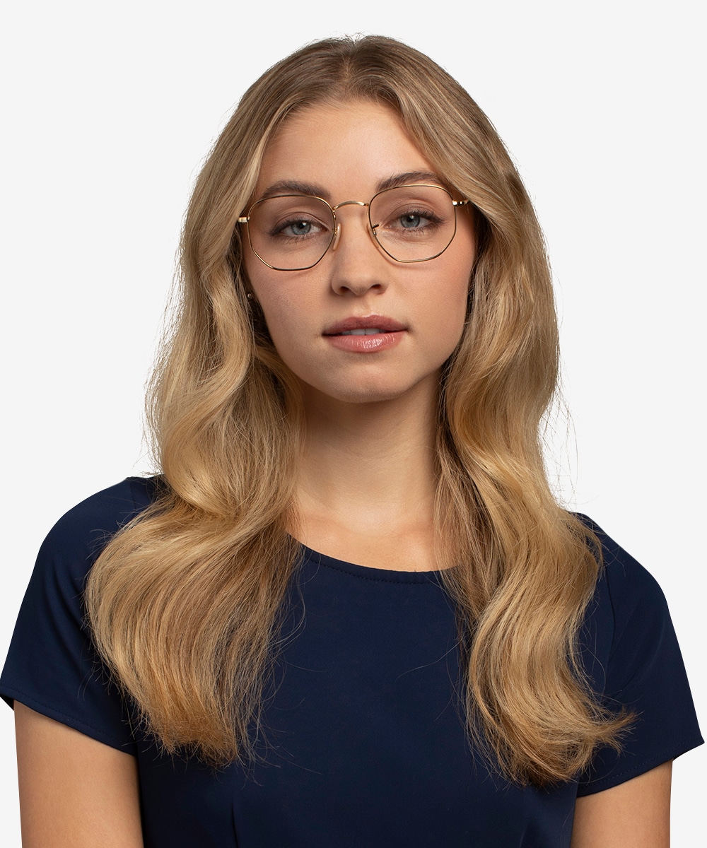 Ray ban store glasses gold frame