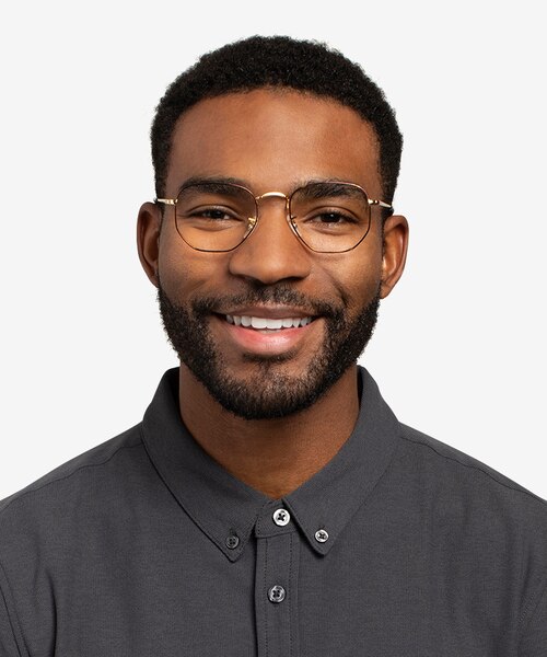 Ray-Ban RB6448 Tortoise Gold MetalEyeglass Frames for Men from EyeBuyDirect