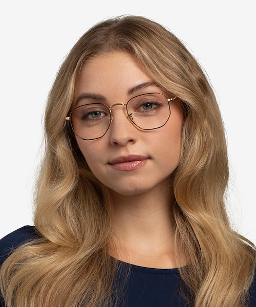 Ray-Ban RB6448 Tortoise Gold MetalEyeglass Frames for Women from EyeBuyDirect