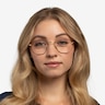 Ray-Ban RB6448 Black Gold MetalEyeglass Frames for Women from EyeBuyDirect