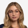 Ray-Ban RB6489 Aviator Black Gold MetalEyeglass Frames for Women from EyeBuyDirect
