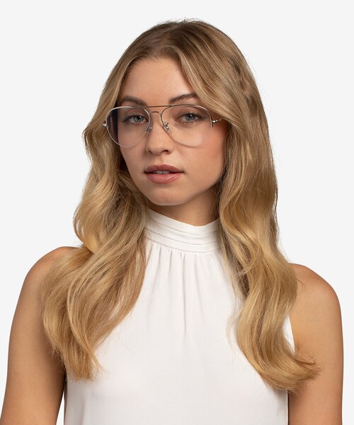 Ray-Ban RB6589 Silver MetalEyeglass Frames for Women from EyeBuyDirect