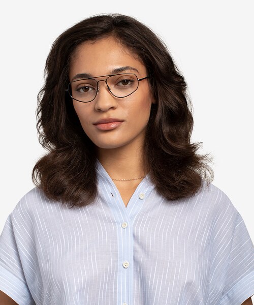 Ray-Ban RB6455 Black MetalEyeglass Frames for Women from EyeBuyDirect
