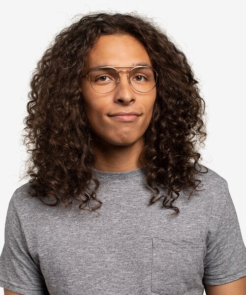 Ray-Ban RB6414 Gold MetalEyeglass Frames for Men from EyeBuyDirect