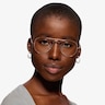Ray-Ban Aviator Metal II Rose Gold MetalEyeglass Frames for Women from EyeBuyDirect
