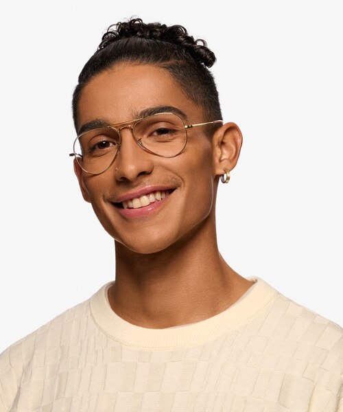 Ray-Ban Aviator Metal II Legend Gold MetalEyeglass Frames for Men from EyeBuyDirect