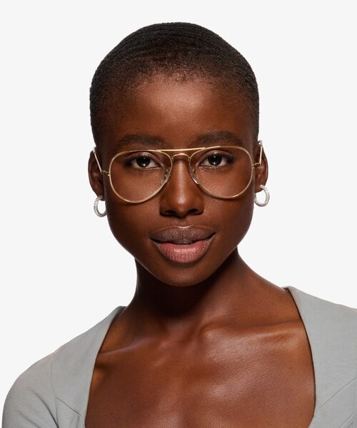 Ray-Ban Aviator Metal II Legend Gold MetalEyeglass Frames for Women from EyeBuyDirect