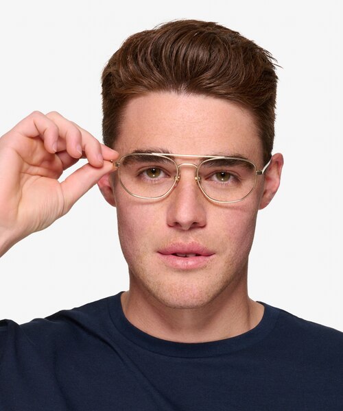 ARNETTE Layne Shiny Brushed Gold MetalEyeglass Frames for Men from EyeBuyDirect