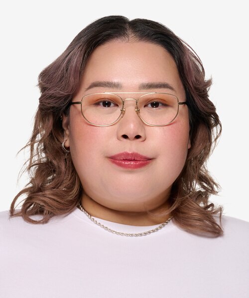 ARNETTE Layne Shiny Brushed Gold MetalEyeglass Frames for Women from EyeBuyDirect