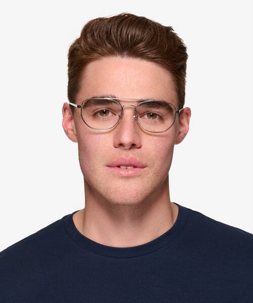 ARNETTE Layne Shiny Brushed Gunmetal MetalEyeglass Frames for Men from EyeBuyDirect