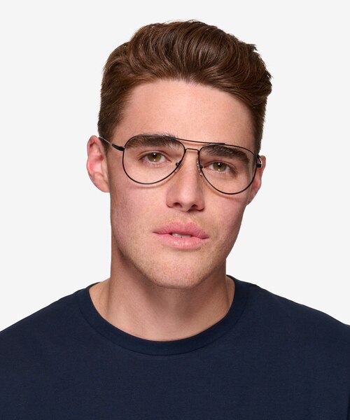 ARNETTE Wharf Matte Black MetalEyeglass Frames for Men from EyeBuyDirect