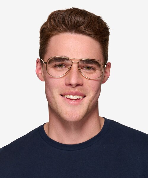 ARNETTE Wharf Gold MetalEyeglass Frames for Men from EyeBuyDirect