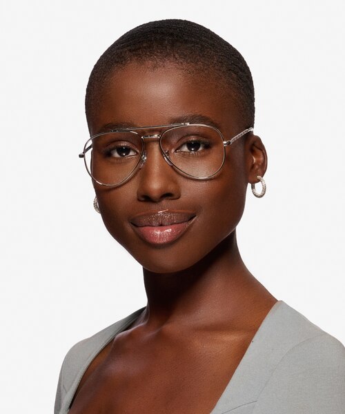 Ray-Ban RB3625V New Aviator Argenté MétalMontures de lunettes de vue pour Femmes d'EyeBuyDirect
