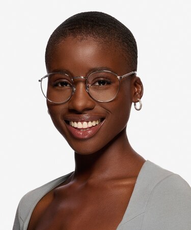 Silver Ray-Ban RB3637V New Round -  Metal Eyeglasses