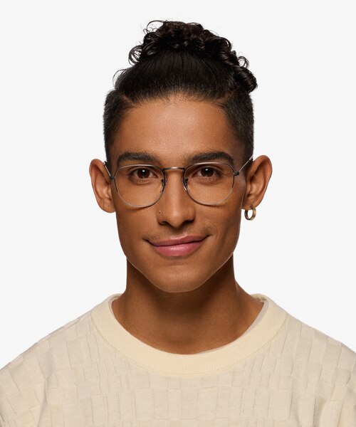 Ray-Ban RB3857V Frank Antique Gunmetal MetalEyeglass Frames for Men from EyeBuyDirect